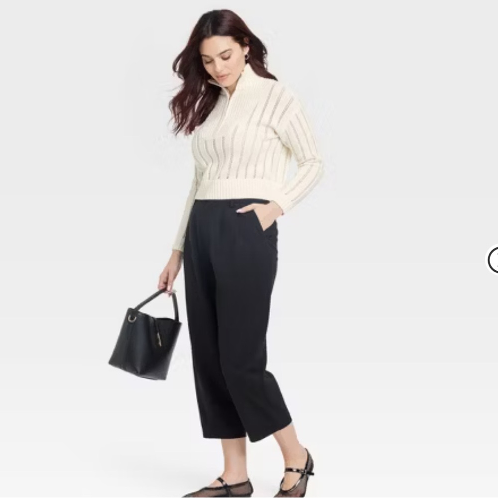 A New Day Women's Mock Turtleneck‎ Quarter Zip Pullover Sweater - Picture 3 of 6